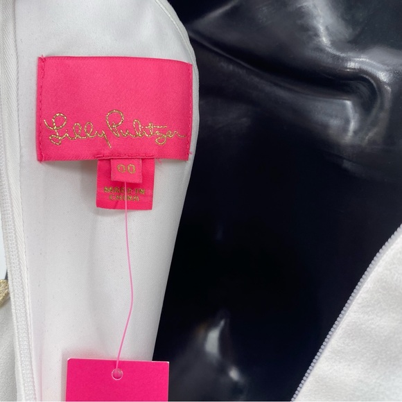 Lilly Pulitzer Women’s Size 00 White & Gold Romper Dress NWT - Picture 9 of 10